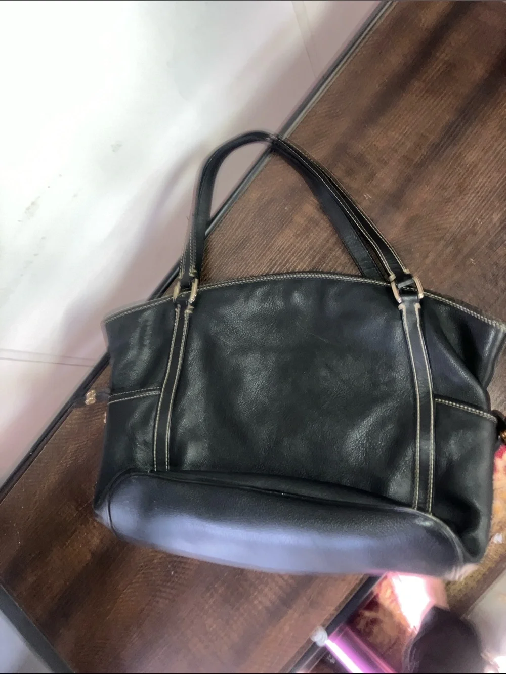 Dooney and Bourke Black Leather large Tote Bag